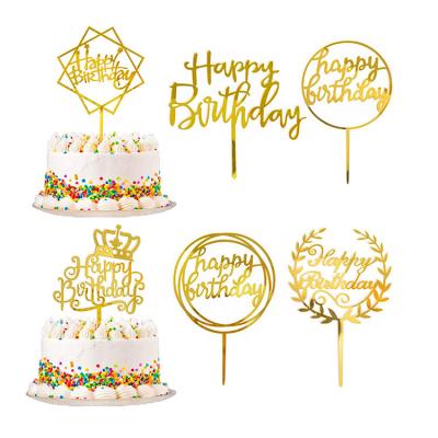 China Acrylic wholesale Happy Birthday Party Supply acrylic Cake Toppers for sale