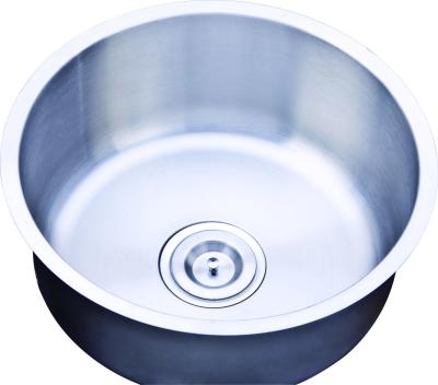 China Round Shape Press Kitchen Sink SUS304 Stainless Steel Kitchen Sink Single Bowl Kitchen Sink for sale