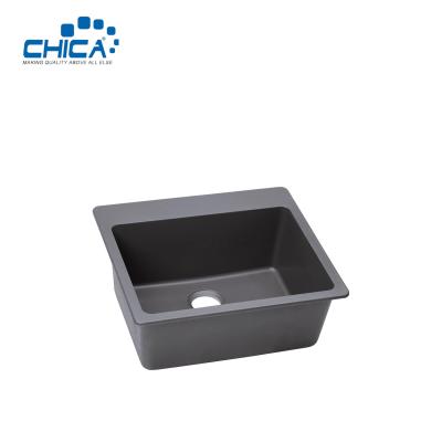 China Natural Stone Sink Topmount Granite Quartz Kitchen Sink Granite Composite Kitchen Sink For House for sale