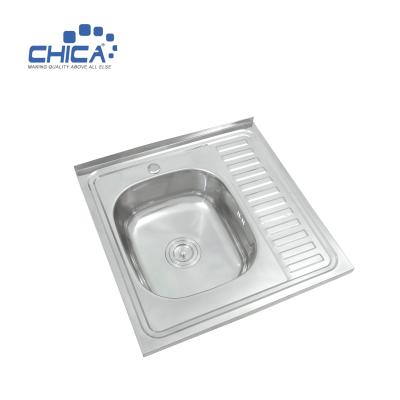 China modern international making art stainless steel single bowl sink with wing technology advanced kitchen sink for sale