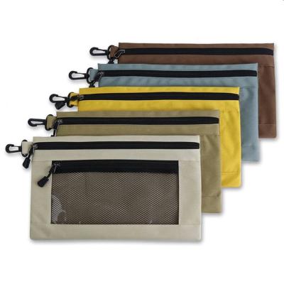 China Student Oxford Organizer Zipper Bag Custom Eco Friend Pen Pencil Zipper Bag Waterproof Canvas School Storage Pencil Bag for sale