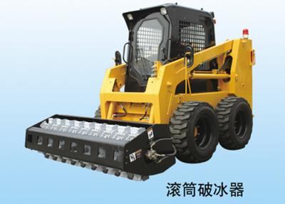 China 600kg Excavator / Backhoe Wheel Skid Steer Loader With Enclosed Cabin for sale