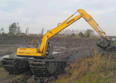 China 0,6 excavadores del cochecillo de pantano el pontón de la capacidad del cubo m3 para el ambiente extremista en venta