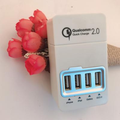 China Newest Design 4 Port Multi USB Charger Socket OEM 4 USB Adapter Travel Mobile Phone Global Power Charger Multi Universal Wall Charger for sale