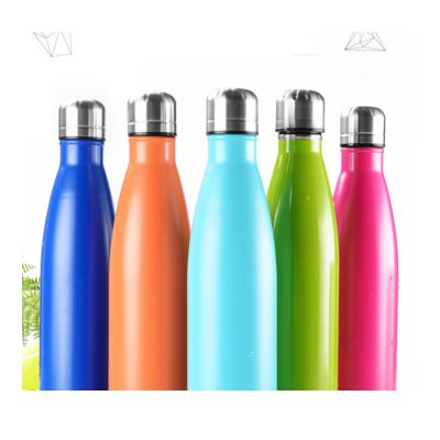 China Business 500/750/1000ml Stainless Steel Double Wall Printing Logo Cola Shaped Thermos Vacuum Flask Water Bottle With Custom Logo for sale