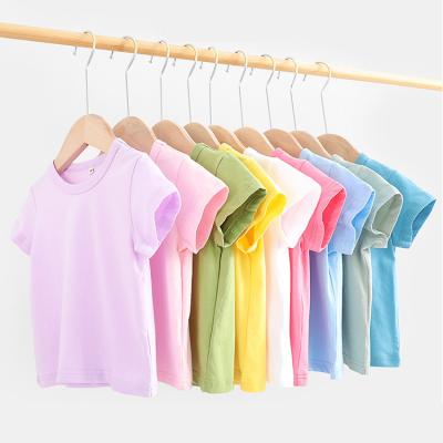 China Wholesale High Quality 100% Cotton Viable In Stock Summer Boys Girls Kids T-shirt Kids Clothing 1-13T Teen T-shirts for sale