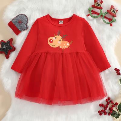 China Breathable Baby Dress Kids Clothes Long Sleeve Baby Girl Birthday Party Clothes Princess Outfit for sale