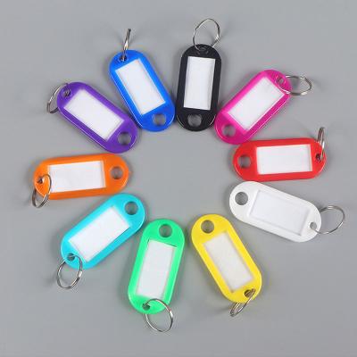 China Colored Plastic PP Key Tag Luggage Or Label Tag Hotel Identify Room Number Key Chains for sale