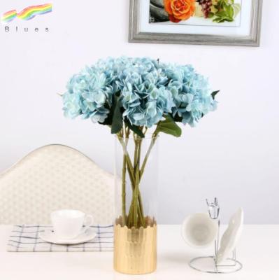 China High Quality Strap Silk Hydrangea Fower Bouquet Wedding Artificial Flower for sale