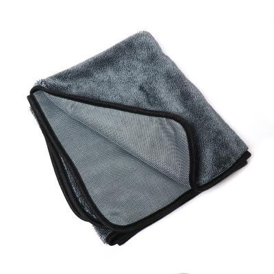 China 600GSM Plush Side Detailing Towel Loop Drying Loop Towel Super Absorbent Single Car Cleaning Cloth Car Wash for sale