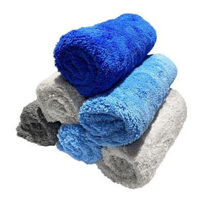 China Edgeless Viable Plush Microfiber Coral Fleece 500gsm Wash Cloth Microfiber Car Wash Towel for sale