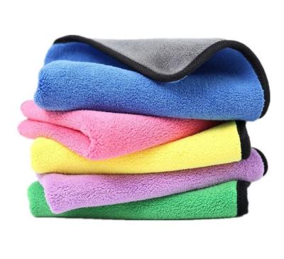 China New Soft Easy Clean Car Care Wash Microfiber Polishing Thick Plush Washing Dry Towel Cleaning Cloths for sale