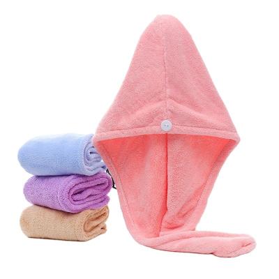 China QUICK DRY Wrap Fast Drying Hair Towel Turban For Kids Microfiber Hair Wrap Towel After Shower Salon for sale