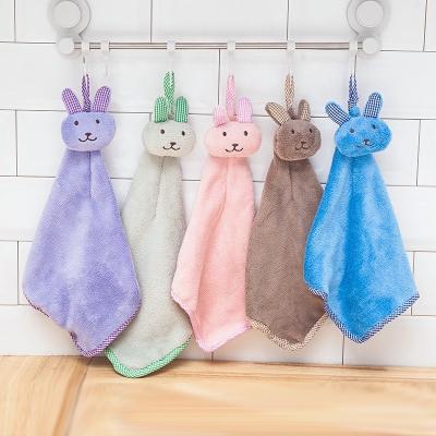 China Home Use Child Safe Hand Towel For Cute Hand Towel Kitchen Bathroom Cartoon Kitchen Animal Hand Towel for sale