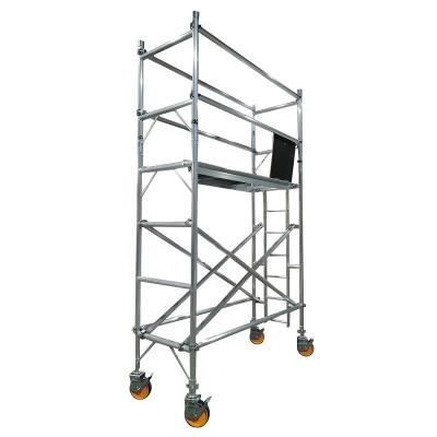 China Aluminum Single Ladder 3m Width Mobile Easy Construction Scaffolding Tower for sale