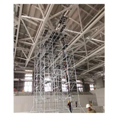 China Universal Easy Movable Aluminum Construction Ladder Scaffolding Tower Construction Detachable Scaffolding for sale