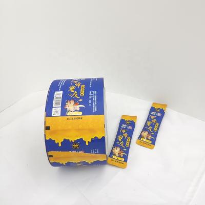 China Custom Material Laminated Film Moisture Proof Plastic Packaging Film Roll Honey Wrapping Film Liquid Wrapping Printing for sale