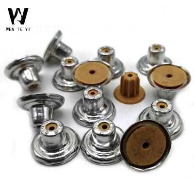 China Dry Cleaning Factory Online Reception 18mm Manager Stainless Steel Leg Button Plastic Core Back Piece For Buttons for sale