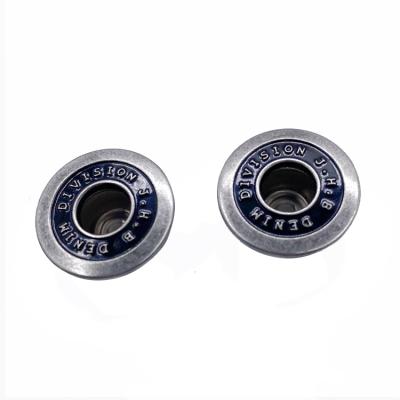 China Free Sample Dry Cleaning Custom Jeans Metal Buttons Gold Silver Handle Jeans Brass Buttons for sale