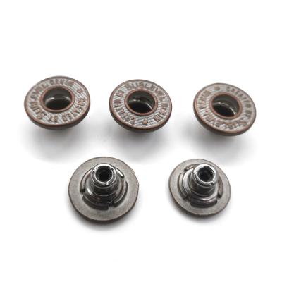 China Custom Dry Clean Button For Jacket Lattice Blow Plating Around Snap Button for sale