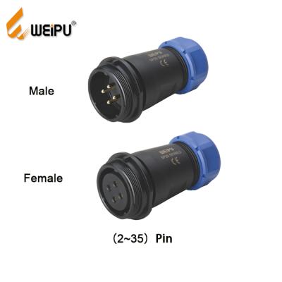 China PC SP2911 7/8/9/10/10B/12 Pin IP68 Solder Joint Wire Electrical Connectors for sale