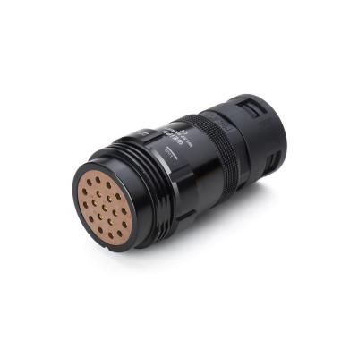 China Brass With Gold Plating WL52K19TADI IP67 Waterproof 19 Pin Screwed Socket Connector for sale