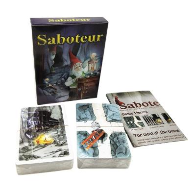 China Drinking English Funny Card Board Games Table Games Board Saboteur Game Party Game Board Games For Families Party for sale