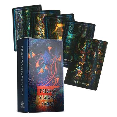 China Custom Printing High Quality Reflective Tarot PRISMA Entertainment Tarot Card Factory Tarot Oracle Divination Card Packs for sale