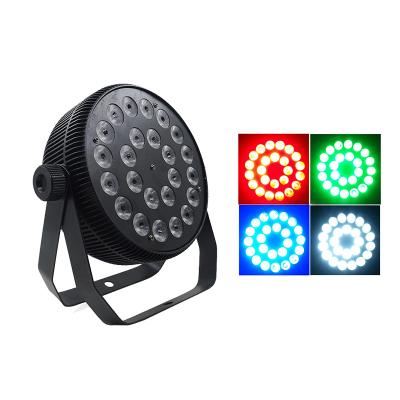 China Theme Park RGBW 4in1 24pcs X4W Full Color Stage Lighting Equipment Led Flat Uplight Par Light For Magic Lights for sale