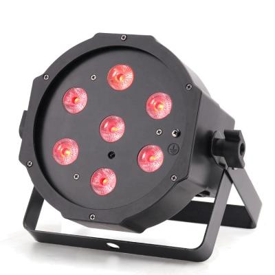 China Disco lighting equipment lux led dmx controller mini RGBW 4in1 7pcs 4w led par can light for disco for sale