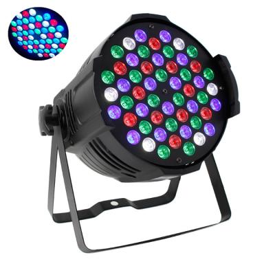 China Theme Park Height Power Led Multi Stage Light 54pcs 3w RGBW Full Color Aluminum Flat Led Par Can Lights For Party DJ Event for sale