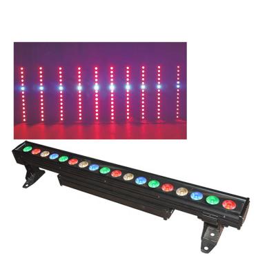 China Sports stadiums Guangzhou factory dyeing light 3in1 RGB 18pcs*3w aluminum rgbw strip pixel control led bar wall wash light for wedding for sale