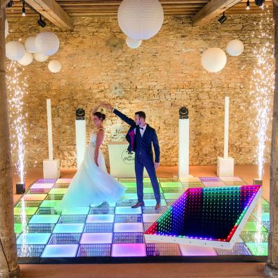 China Remote Control Swap With Starlit And Pixel Effects Led Digital Dyeing Dance Disco DJ Lights Portable Infinity Mirror RGB 3D Led Dance Floor Tile Panels for sale