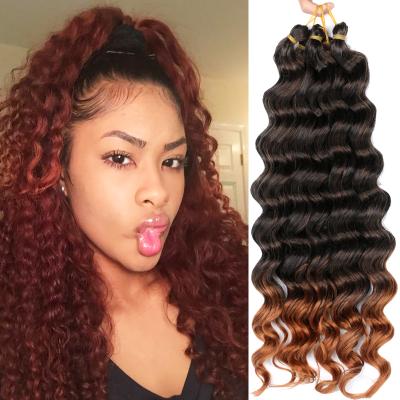 China Cheap Deep Wave Crochet Hairstyle Deep Wave Twist For Locs Style 18inch Crochet Braid Hair Extension for sale