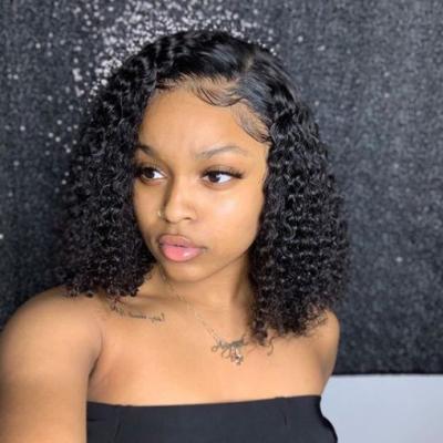 China Brazilian Curly Lace Wig Jerry Curl Pixie Lead Hair Wigs For Color Women Lace Frontal Hair Wigs for sale