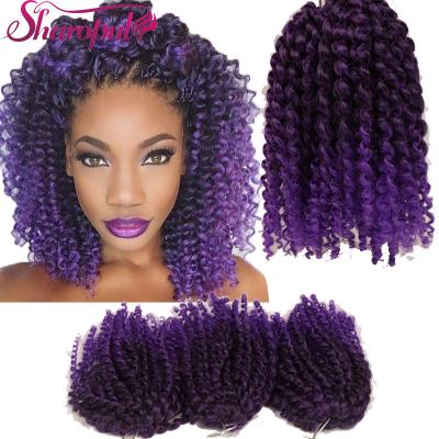 China Jerry Curl Hair 3 Pcs/pack, Synthetic 8inch Curly Marley Bob Curly Hair, 112 Malaysian Deep Wave Crochet Braids Hair Extension 20170802Shipping and Handling for sale