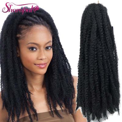 China Wholesale 100gram 100gram Synthetic Afro Kinky Curly Twist Marley Braiding Hair Crochet Hair 18 Inch Synthetic Curly Twist Hair for sale