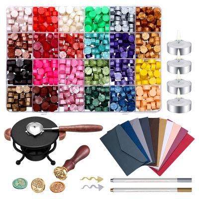 China Amazon 2021 Hot Selling Retro Sealing Wax Beads Wax Sael Set Kit for sale