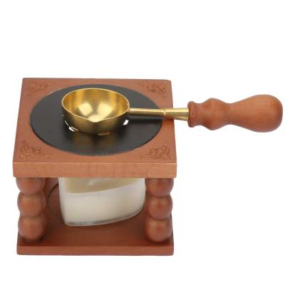 China Retro Wax Sealing Tool Square Wood Wax Sealing Stove for sale