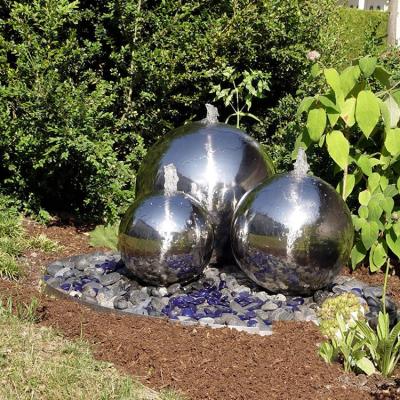 China Decoration 40inch Tall High Quality Stainless Steel Water Ball Garden Fountain for sale