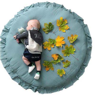 China Nordic Soft Cotton Baby Eco-freindly Lace Crawling Game Mat Blanket Floor Carpet for sale