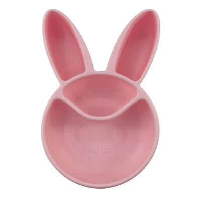 China Wholesale Hot High Quality Soft Suction Dish Wholesale Silicone Baby Feeding Training Divided Dish Dishes For Baby for sale