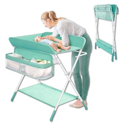 China Eco-freindly Baby Changing Table Children Diaper Portable Foldable Nursing Desk with Hanging Bag for sale