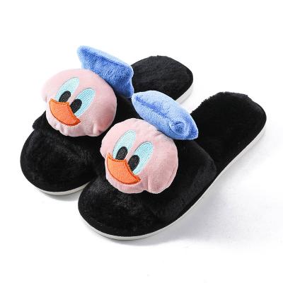 China Plush Cotton Slippers Couple Autumn And Winter Home Indoor Non-slip Plush Fruit Plush Thick Bottom Slippers for sale