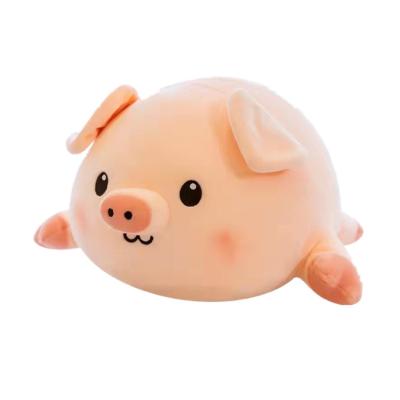 China Factory Wholesale Realistic Soft Lovely Chubby Stuffed Animal Pink Pig Plush Pillow for sale