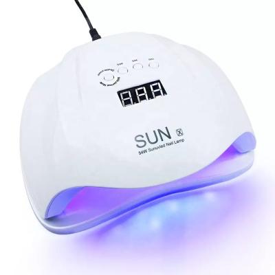 China Drying LED Nail Gel Hotsale 54W LED Nail Lamp Dual UV Hands LED Lamp SUN X 54W Nail Dryer for sale