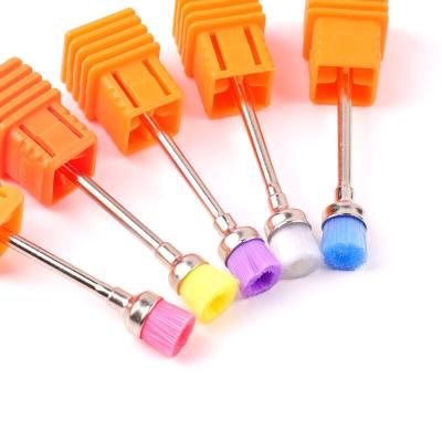 China Acrylic Nail Drill Cleaning Brush 7 Colors Nail Drill Brush 3/32