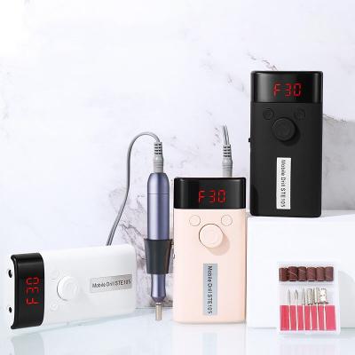 China Portable Electric Manicure Nail Drill 30000 RPM Nail Art Beauty New Design Nail Drill Rechargeable Folder for sale