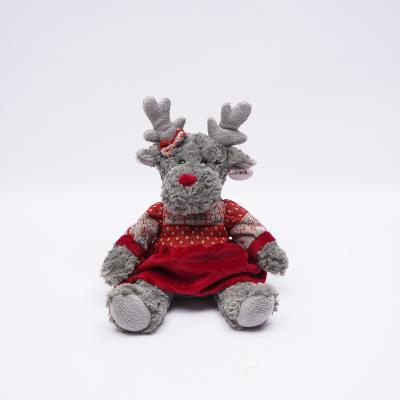 China 2022 Wholesale Customized Gift New Arrival Moose Plush Animal Toys Stuffed Soft Plush Toy Doll Toys For Christmas Decoration Gifts for sale