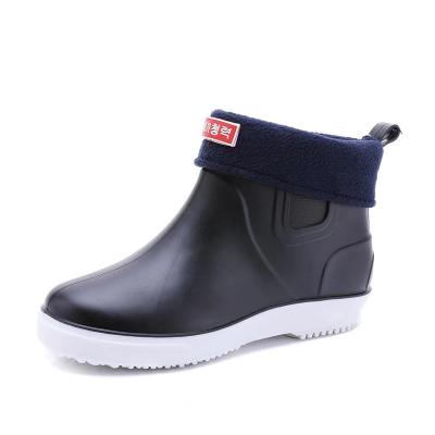 China Fashion Waterproof Low-tube Rain Boots Overshoe Kitchen Adult Non-slip Car Wash Water Chef Shoes Water Boots for sale